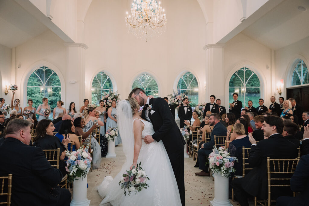 Tuscan chapel ceremony space at Nanina’s in the Park wedding venue